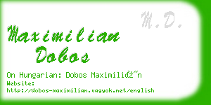 maximilian dobos business card